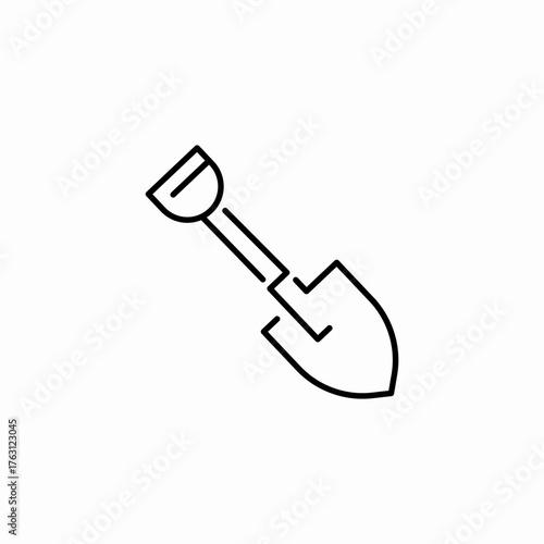 digging garden shovel icon sign vector