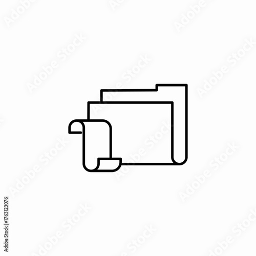 document file folders icon sign vector