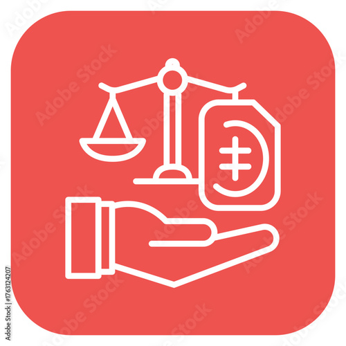 Legal Risk icon vector image. Can be used for Risk Management.