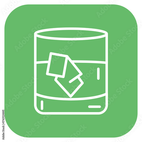 Whiskey glass icon vector image. Can be used for Fathers Day.