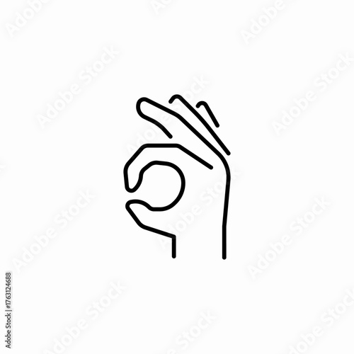 hand making okay gesture icon sign vector