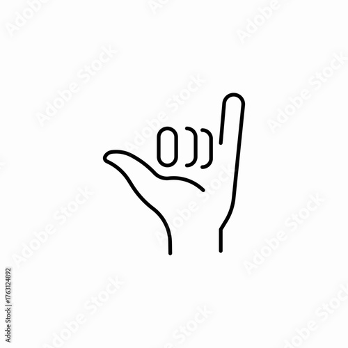 hang loose shaka sign icon sign vector