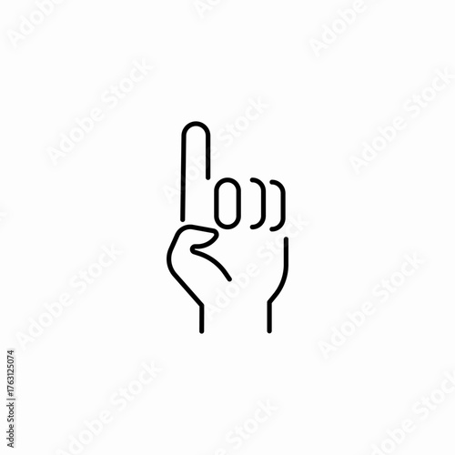 index finger point icon sign vector