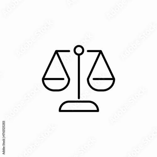 justice legal balance icon sign vector