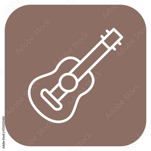 Guitar icon vector image. Can be used for Festa Junina.