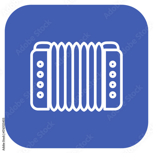 Accordion icon vector image. Can be used for Festa Junina.