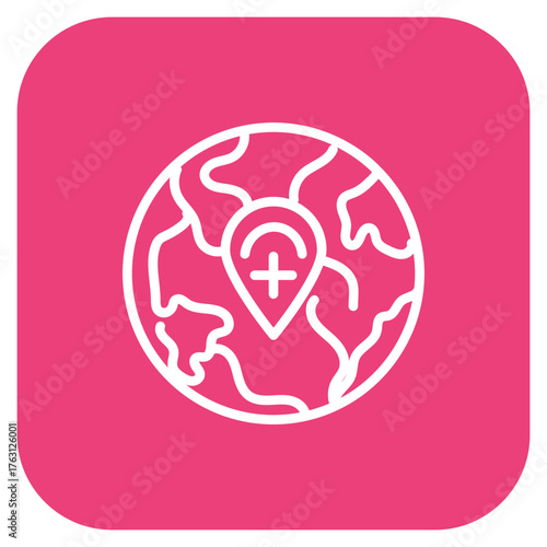 Outbreak Map icon vector image. Can be used for Infectious Diseases.