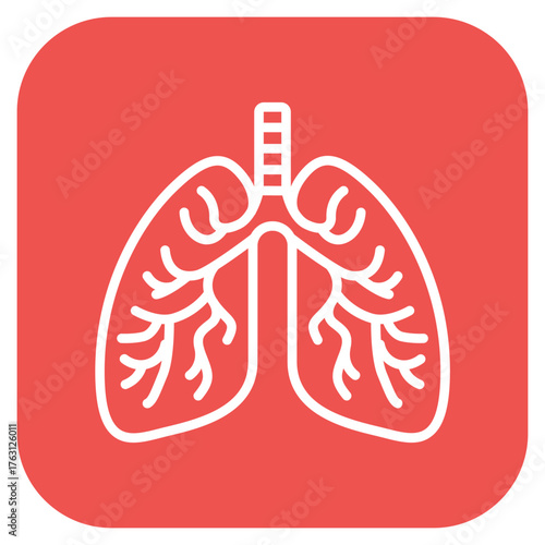 Infected Lungs icon vector image. Can be used for Infectious Diseases.