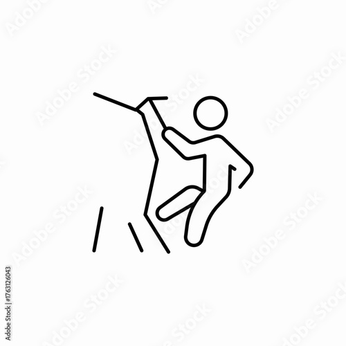 outdoor rock climbing icon sign vector