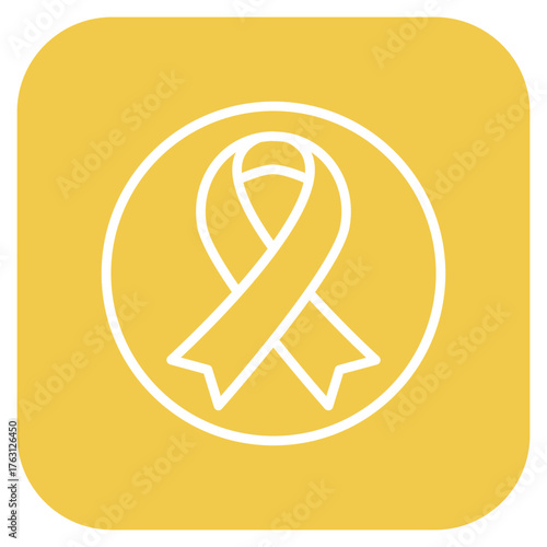 Cancer Ribbon Badge icon vector image. Can be used for Chemotherapy.