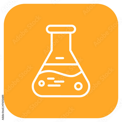 Erlenmeyer icon vector image. Can be used for Lab.