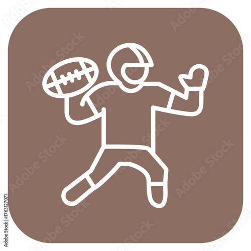 Quarterback icon vector image. Can be used for Rugby.