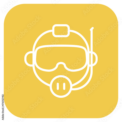 Diving Helmet icon vector image. Can be used for Ocean.