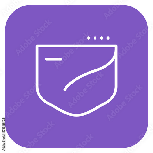 Pocket icon vector image. Can be used for Fabric Features.