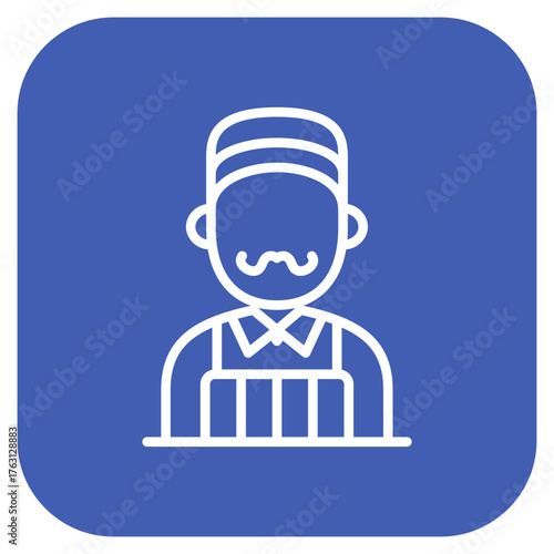 Shopkeeper icon vector image. Can be used for Supermarket.