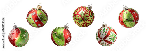 Set of christmas balls PNG