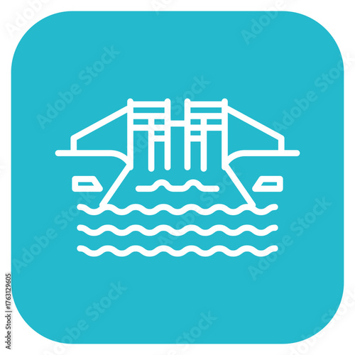 Hydroelectric icon vector image. Can be used for Manufacturing.