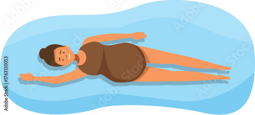 Pregnant woman enjoying the benefits of water therapy, promoting relaxation and well being during pregnancy