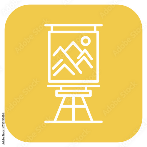 Exhibit Design icon vector image. Can be used for Art and Craft Supplies.