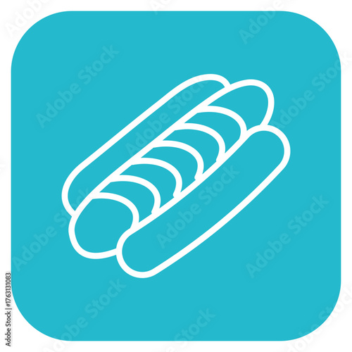 Hot Dog icon vector image. Can be used for Oktoberfest.