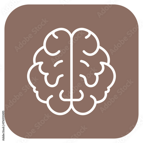 Human Brain icon vector image. Can be used for Biometrics.