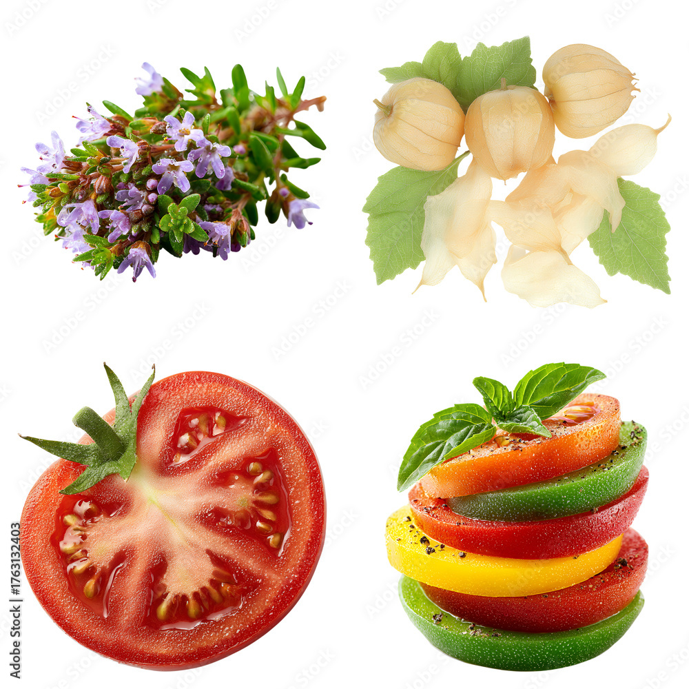 Naklejka premium vegetables isolated on white background