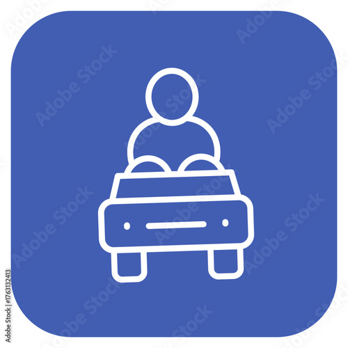Online Lane Reservation icon vector image. Can be used for Bowling.