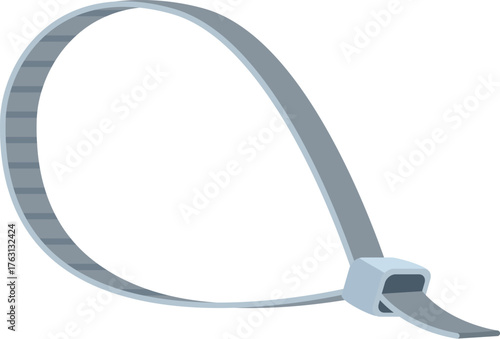 Plastic cable tie providing a secure and reliable fastening solution for organizing and managing wires and cables