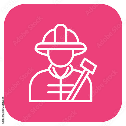 Firefighter icon vector image. Can be used for Diversity.