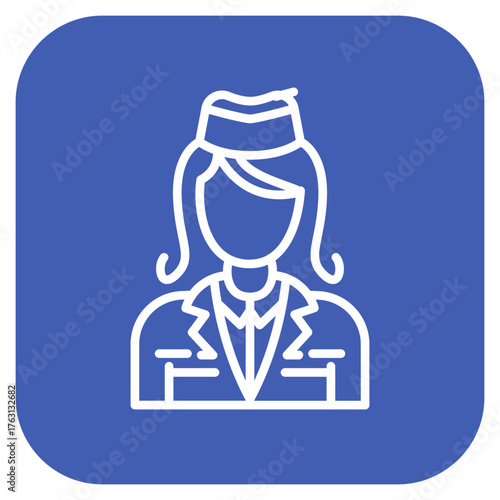 Flight Attendant icon vector image. Can be used for Diversity.