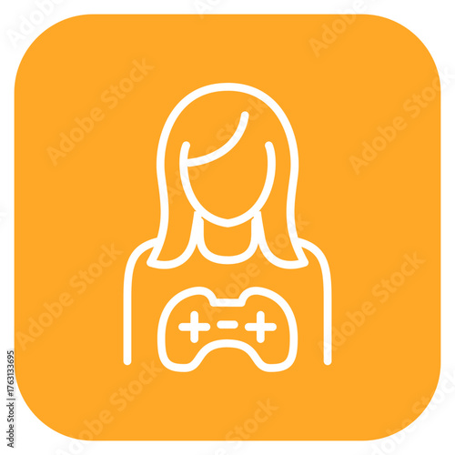 Lady Player icon vector image. Can be used for Volleyball.
