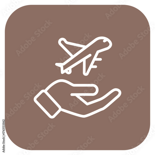 Airfare Reimbursement icon vector image. Can be used for Casino.