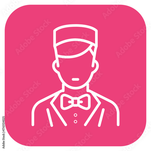 Male Croupier icon vector image. Can be used for Casino.