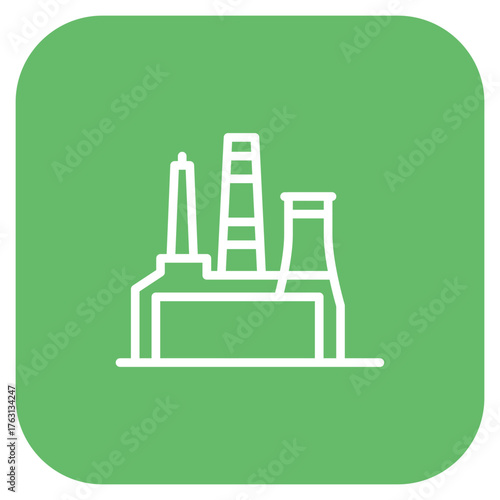 Metallurgical Plant icon vector image. Can be used for Mettalurgy.