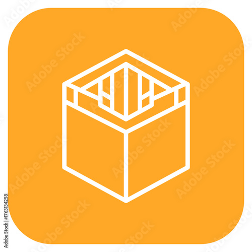 Moulding Box icon vector image. Can be used for Mettalurgy.