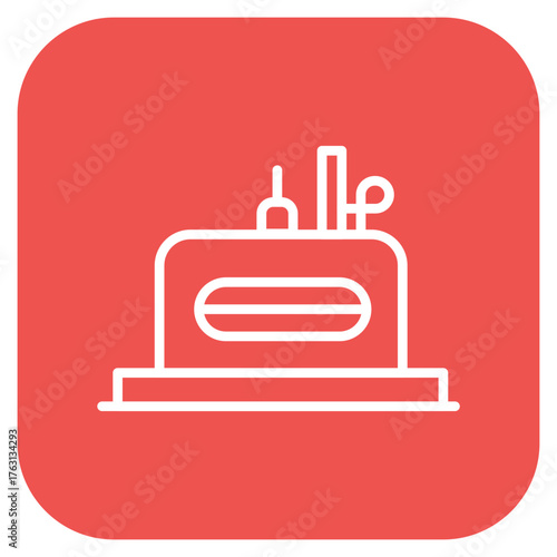 Oxygen Furnance icon vector image. Can be used for Mettalurgy.