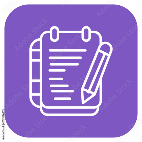Notes icon vector image. Can be used for Trading.