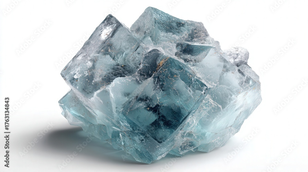 Obraz premium Arctic crystal chip isolated on white background