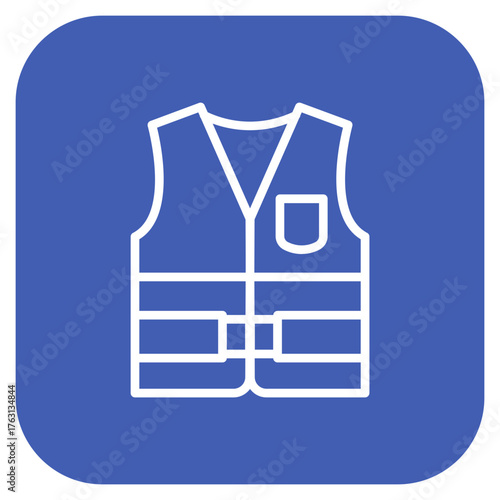 Labour Vest icon vector image. Can be used for Construction Tools.