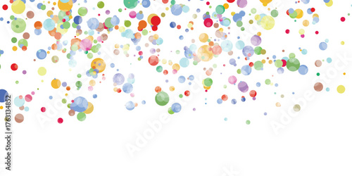 Light multicolor background, colorful vector texture with circles. Splash effect banner. Glitter silver dot abstract illustration with blurred drops of rain. Pattern for web page, banner,poster, card.