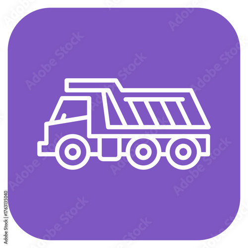Dump Truck icon vector image. Can be used for Construction Tools.