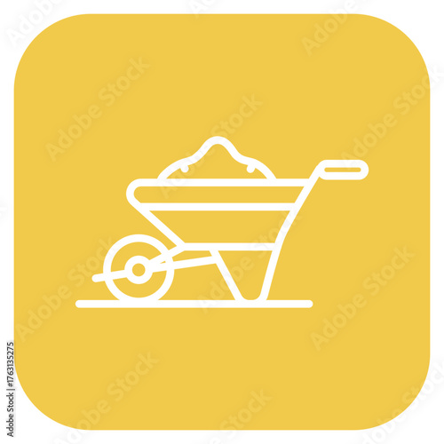 Wheelbarrow icon vector image. Can be used for Construction Tools.