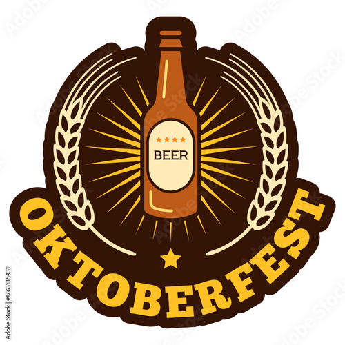 Oktoberfest badges alcoholic drink
