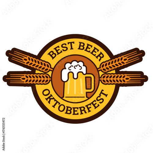 Oktoberfest badges alcoholic drinks craft best beer
