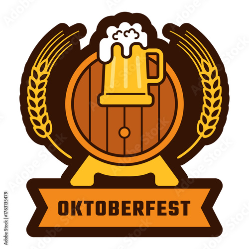 Oktoberfest badges alcoholic drinks craft