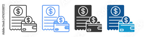 Expense Icon Set Multiple Style Collection