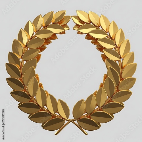 Golden Laurel Wreath Symbol of Victory and Achievement 1.