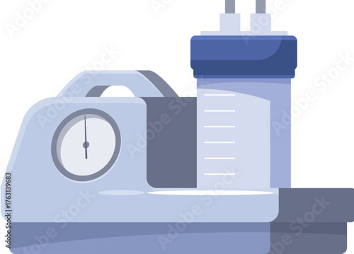 Electric aspirator or suction machine used in medicine for removing mucus or other fluids