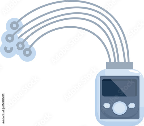 Transcutaneous electrical nerve stimulation device sending impulses through electrodes for muscle therapy and pain management