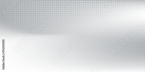 Dot silver foil background with metal mirror texture. Chrome gradient surface with light gloss modern abstract